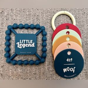 Bella Tunno Teether Animal Flashcards and Silicone Square Set
